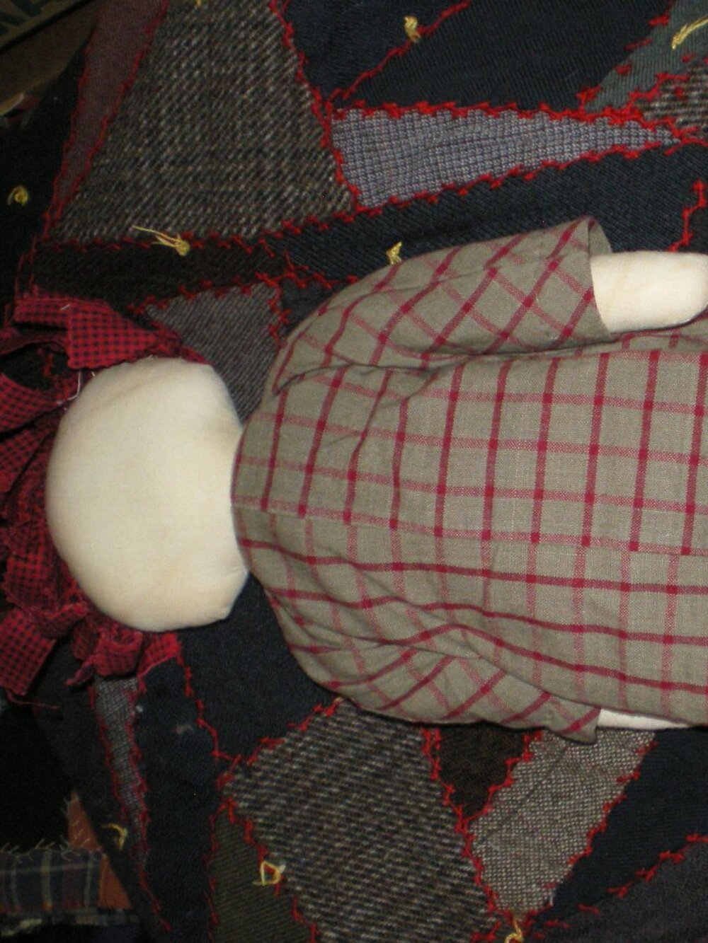 Primitive Handmade Rag Doll - Picture 4 of 4